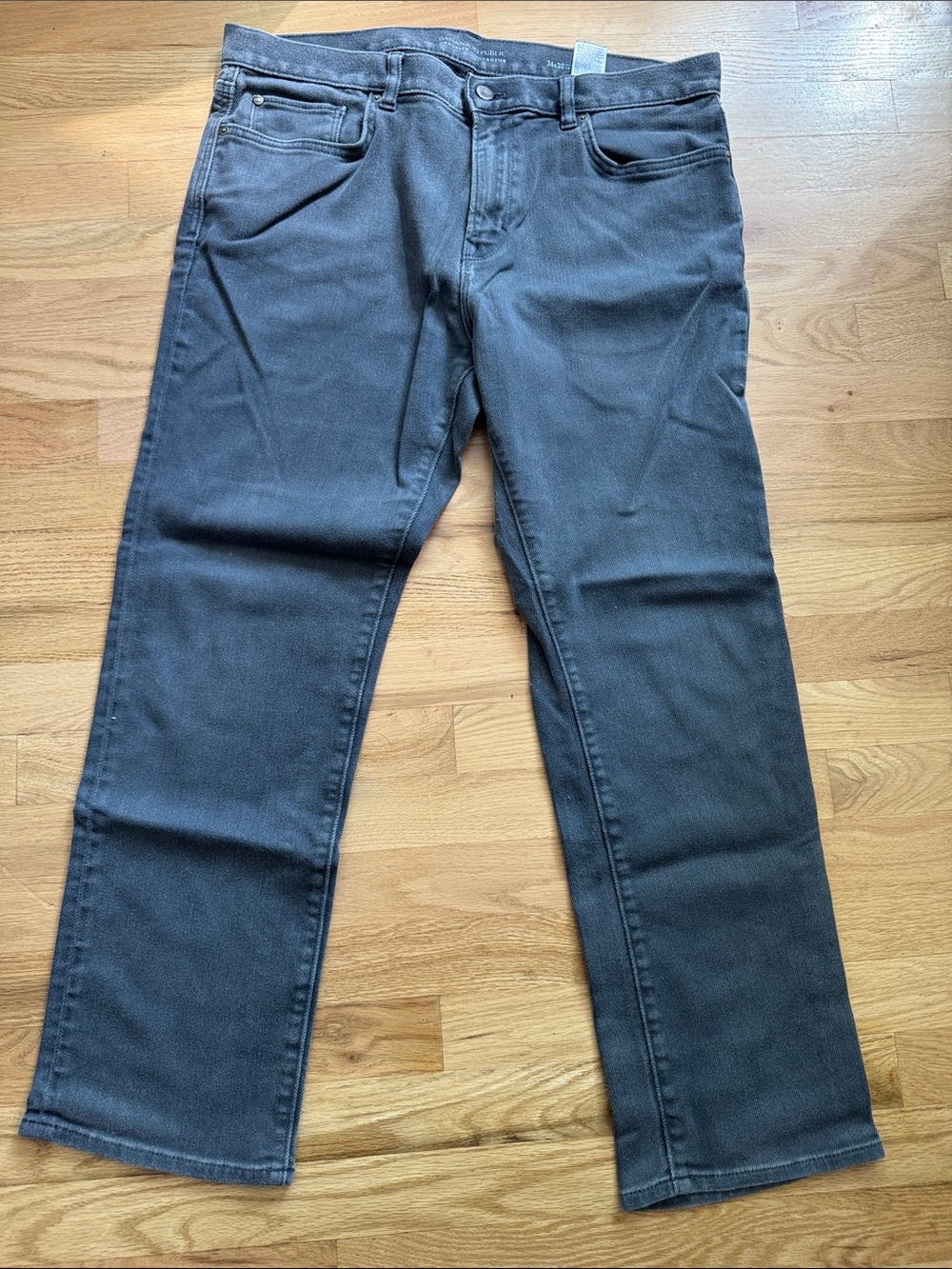 Banana Republic Men's Straight Jeans - Charcoal Gray